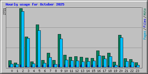 Hourly usage for October 2025