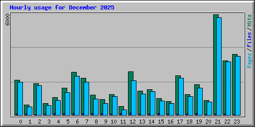 Hourly usage for December 2025